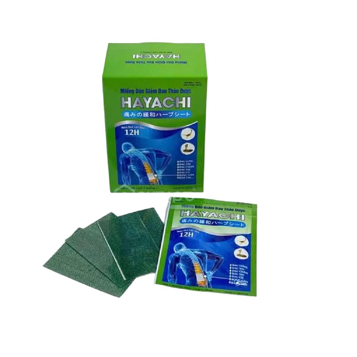 Miếng dán giảm đau thảo dược hiệu quả 12h Hayachi IGG